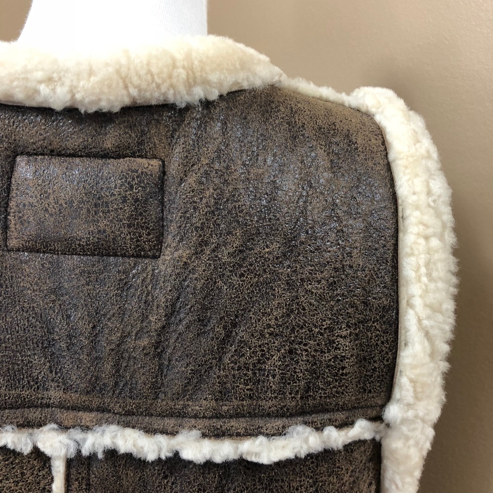 Vintage Ralph Lauren Shearling Zip Vest - Picture 6 of 8